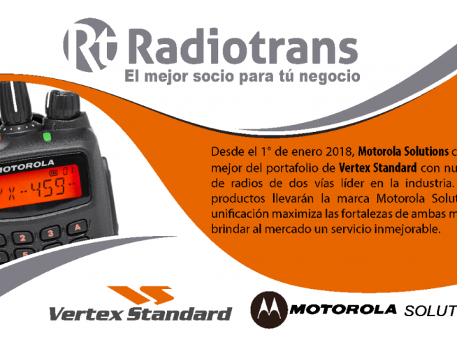 Motorola Solutions combina lo mejor de Vertex Standard con nuestros radios de dos vías