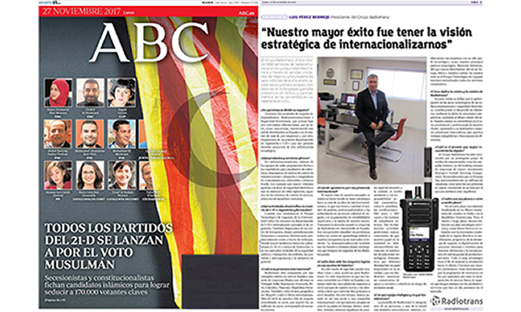 Periódico ABC. Entrevista Luis Pérez Bermejo, Presidente Grupo Radiotrans